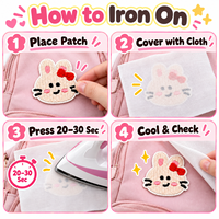 Lot de patchs animaux mignons en gros, appliques brodées Kawaii à coudre ou thermocollantes pour vestes, sacs, décoration DIY, patchs de créateur