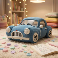 Peluche de voiture brodée personnalisée, jouet en peluche doux, accessoire de séance photo pour nouveau-né, cadeau d'anniversaire pour bébé et enfant