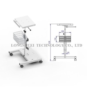 รถเข็นเหล็กปรับระดับความสูงได้แบบทันสมัยรถเข็นนำเสนอได้รับการรับรอง CE สำหรับการประชุมเชิงปฏิบัติการโรงพยาบาลคลังสินค้าโรงเรียน - Product Image 3