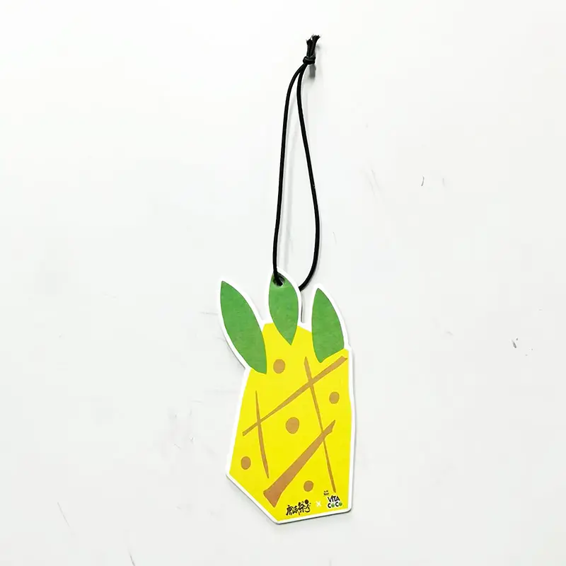 Fruits shape hanging in cars paper air freshener personalized pineapple paper die cut air fresheners