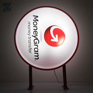 Enseigne lumineuse en acrylique LED ronde <span class=keywords><strong>vierge</strong></span>, fabrication chinoise, thermoformage sous vide, publicité extérieure, enseigne de magasin - Product Image 3