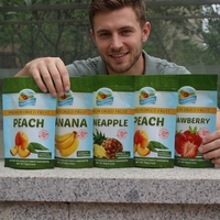 Sachet refermable en PE avec fermeture éclair, gaufrage sucre, emballage recyclé, logo personnalisé pour fruits secs multi-saveurs