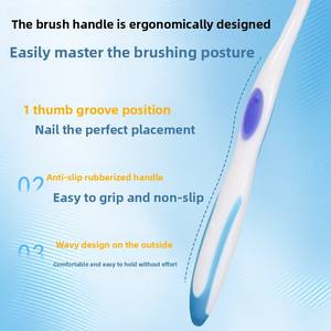 Brosse à dents adulte à poils moyens Ménage Famille Pack Couple Brosse à dents Voyage Nettoyage oral Vente en gros Plastique disponible - Product Image 4