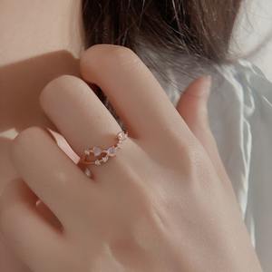 Europeo y americano <span class=keywords><strong>Instagram</strong></span> Influencer Moonstone Explosive S925 Silver Taurus Ring Anillo <span class=keywords><strong>de</strong></span> moda para <span class=keywords><strong>mujeres</strong></span> - Product Image 3