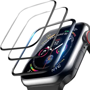 Une paire de montre intelligente anti-explosion, verre trempé 3D, protecteur d'écran, pour Apple Huawei Samsung Xiaomi, bracelet de sport intelligent