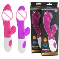 Wasserdichter 30-Gang G-Punkt & Klitoris-Stimulator Realistischer Silikon+ABS USB-Aufladbarer Dildo Vibrator Sexspielzeug für Frauen
