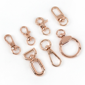 Meetee BK001 H4-1 F1-6 alaşım ıstakoz kanca çanta zincir kemer asılı toka çanta donanım aksesuarları gül altın anahtarlık - Product Image 3