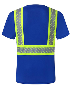 T-shirts de sécurité en polyester haute visibilité de marque-Vêtements de travail réfléchissants à manches courtes pour la construction et la sécurité - Product Image 2