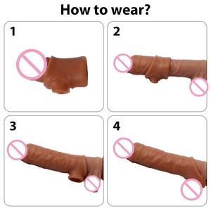 Penis-Hülle-Verlängerung und -Verdickung – Dehnbar für Alle zur Steigerung der Männlichen Ausdauer – Wiederverwendbares Kondom - Product Image 6