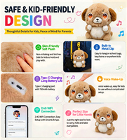 Juguete de Peluche Interactivo con IA Inteligente para Perros, 66 Idiomas, 16 CM, Poliéster, Logotipo Personalizado, OEM, ODM, Juguetes Educativos Robóticos para Niños Unisex
