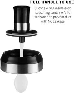 Glass Seasoning Tank Kitchen Clear Spice <b>Bottles</b> Pepper Spoon Seasoning Jars Oil <b>Brush</b> Honey Dispenser - Product Image 3
