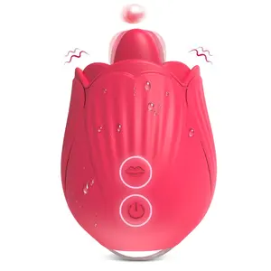 Zunge leckende Vibration Sexspielzeug für Damen Rose Vibration Sexspielzeug Klitoris- und Nippel-Stimulation Vibrator für Damen