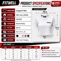 T-shirts courts 100% coton, logo personnalisé, haute qualité, crop top imprimé pour femmes