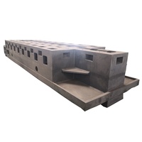 Grande base de machine-outil de fraisage à portique CNC en fonte grise, personnalisée, moulée par mousse perdue, à lit incliné, pour formes de précision, Corée