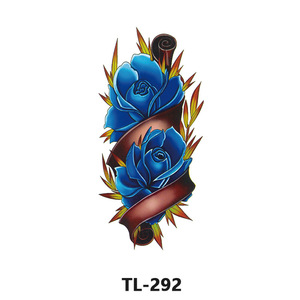 2025 venta al por mayor Sexy flor Rosa hombro espalda <span class=keywords><strong>brazo</strong></span> pierna hermoso tatuaje impermeable <span class=keywords><strong>para</strong></span> mujeres Flor Mariposa <span class=keywords><strong>tatuajes</strong></span> pegatina - Product Image 6