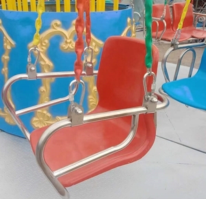 Columpio Giratorio Infantil Happy, Mini <span class=keywords><strong>Silla</strong></span> Voladora para Parque de Aventuras al Aire Libre, con Construcción de Fibra de Vidrio y Plástico para Niños - Product Image 2