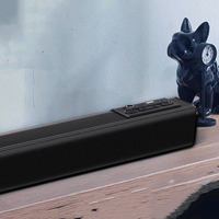 Barre de son puissante murale pour home cinéma avec télécommande sans fil, fente pour carte et caisson de basses