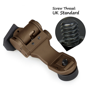 Adaptador de soporte para casco de montaje NVG de aluminio táctico de montaje en casco, PVS 14, visión nocturna, cola de Milano, brazo en J, GZ24-0245 - Product Image 3