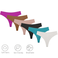 Green Envoy En gros Strings de sport sans couture Tanga à dos en V avec anneau décoratif Couleur unie Ropa Interior Mujer Sous-vêtements pour femmes