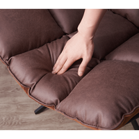 Design italien cuir couvert Base pivotante détente loisirs salon salon moderne chaise et canapé DC-1565D