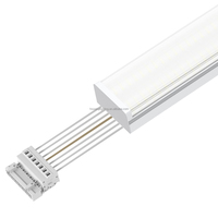 Lumière linéaire suspendue en aluminium rectangulaire 45w 70w, lumière linéaire suspendue 2 pieds 5 pieds pour supermarchés, bureaux, centres commerciaux
