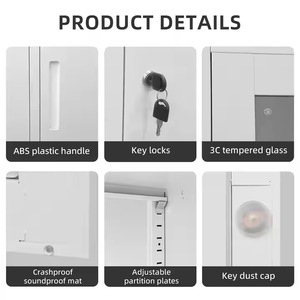 Archivador moderno de acero con cerradura de 5 cajones, estantes ajustables, corto y fino con puerta <span class=keywords><strong>para</strong></span> almacenamiento de muebles de <span class=keywords><strong>oficina</strong></span> - Product Image 5