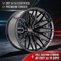 Jeu de 4 jantes forgées en aluminium sur mesure HFX pour voitures particulières, 5x112 5x114.3 5x120, compatibles Tesla BMW Audi Mercedes Porsche