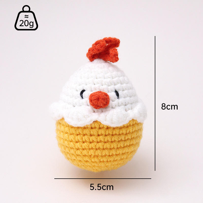 Motif ondulé de petit poulet jaune de Pâques