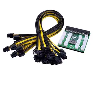 PCI-E 12x6 Pin güç kaynağı kesme panosu adaptörü dönüştürücü 12V için 1200W 750W PSU sunucu GPU bilgisayar konektörü