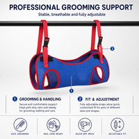 Hamac de toilettage pour animaux de compagnie en maille, pour chats et chiens, avec sangle réglable en nylon, vente en gros OEM ODM