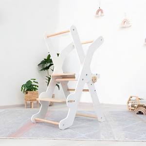 Tabouret d'apprentissage pour tout-petits, table d'alimentation Waldorf Montessori, tour d'apprentissage de cuisine, bureau et chaise, chaise pliable pour enfants - Product Image 1
