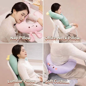 Cuscino Peluche a Forma di Punto <span class=keywords><strong>Interrogativo</strong></span>, Cuscino da Viaggio Multifunzionale a Forma di U per Pisolino in Ufficio e Decorazione del Divano - Product Image 6