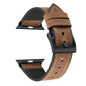 CM fábrica al por mayor TPU correa de cuero genuino para <span class=keywords><strong>Apple</strong></span> <span class=keywords><strong>Watch</strong></span> serie 38/40/41mm 42/44/45/49mm pulsera de cuero - Product Image 4