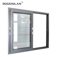 Rogenilan Custom Slide Vitre Home Windows Janelas Sunroom Ventana de vidrio deslizante de aluminio con Moustiquaire