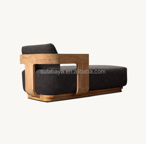 Chaise longue en teck Sedona pour l'extérieur, meubles de patio étanches, grandes chaises rondes, salon de plage, hôtel, jardin, <span class=keywords><strong>piscine</strong></span>, lit de repos extérieur - Product Image 3