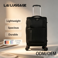 Valise à roulettes en tissu Oxford haute densité, antivol, double fermeture éclair, résistante à l'usure, avec protection des coins