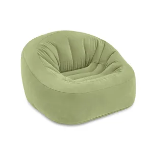 舒适天鹅绒表面充气无豆包椅可折叠充气懒人沙发家具室内室外使用客厅