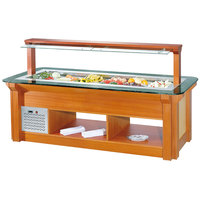 Réfrigérateur en bois de marbre 2019, table à salade, réfrigérateur en bois, buffet bar