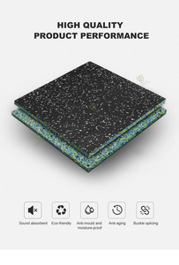 Durable antistatique SBR matériel Gym carreaux de <span class=keywords><strong>sol</strong></span> en <span class=keywords><strong>caoutchouc</strong></span> taille personnalisable <span class=keywords><strong>tapis</strong></span> d'exercice avec EPDM Granules étanche - Product Image 6