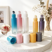 Vente en gros de flacons à bille en verre de 10 ml de la série Iridescent, couleurs pastel assorties, flacons vides pour huiles essentielles, pour le codage olfactif