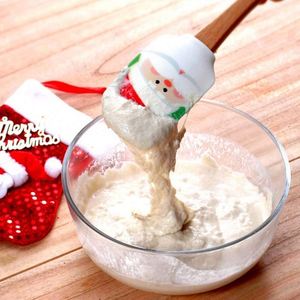 Christmas Themed <b>Silicone</b> Spatulas Food Grade Kitchen & <b>Baking</b> Tools-for Pastry Cutting & Bakeware - Product Image 2