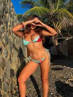 Ensemble de bikini triangle personnalisé OEM vert menthe à imprimé floral pailleté, rembourrage amovible, maillot de bain deux pièces pour femme, écologique, anti-UV