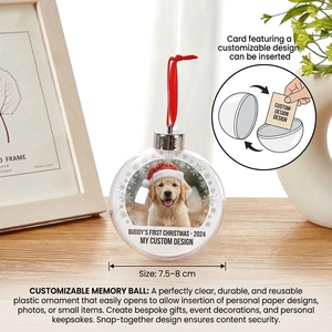 Pallina Trasparente Riempibile in Plastica 8cm 10cm, Ornamento Natalizio Fai-da-Te con Inserto per Foto e Tappo Argentato per Feste di <span class=keywords><strong>Natale</strong></span> - Product Image 5