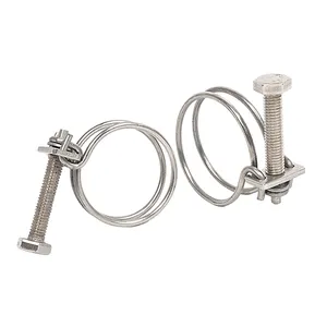 Exports Quick Locked Internal Professional Double Wire Hose Clamp Chinese Swivel Clamp Galvanized or Polish as Request Standard