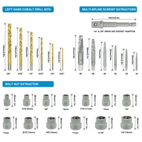 Ensemble de 26 extracteurs de vis et forets CR-MO pour kit d'outils manuels quotidiens