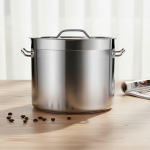 Marmite NutriChef 16 litres en acier inoxydable 18/8 non revêtue, robuste, avec couvercle, compatible lave-vaisselle et induction, pour céramique - Product Image 1