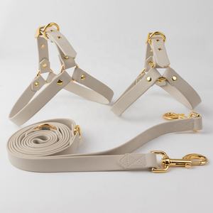 防水 バイオ シリコン ドッグ ハーネス セット ペット カラー リード セット 卸売 デザイナー 調節可能 カスタム PVC ステップイン ドッグ ハーネス - Product Image 1