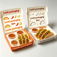 Boîte en papier pliable de qualité alimentaire, écologique, personnalisée en gros pour hamburgers, hot-dogs, sushis, chips, emballage en papier