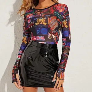 Summer Women Faux Latex Leather Mini <strong>Skirt</strong> Sexy Shiny PVC Pencil <strong>Skirt</strong> Office Lady Fashion High Waist PU Hip <strong>Wrap</strong> <strong>Skirt</strong> 2024 - Product Image 1