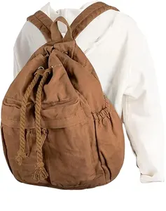 La mochila de ocio de lona se puede utilizar para turismo de ocio, trabajo, salir a la escuela, de moda y simple